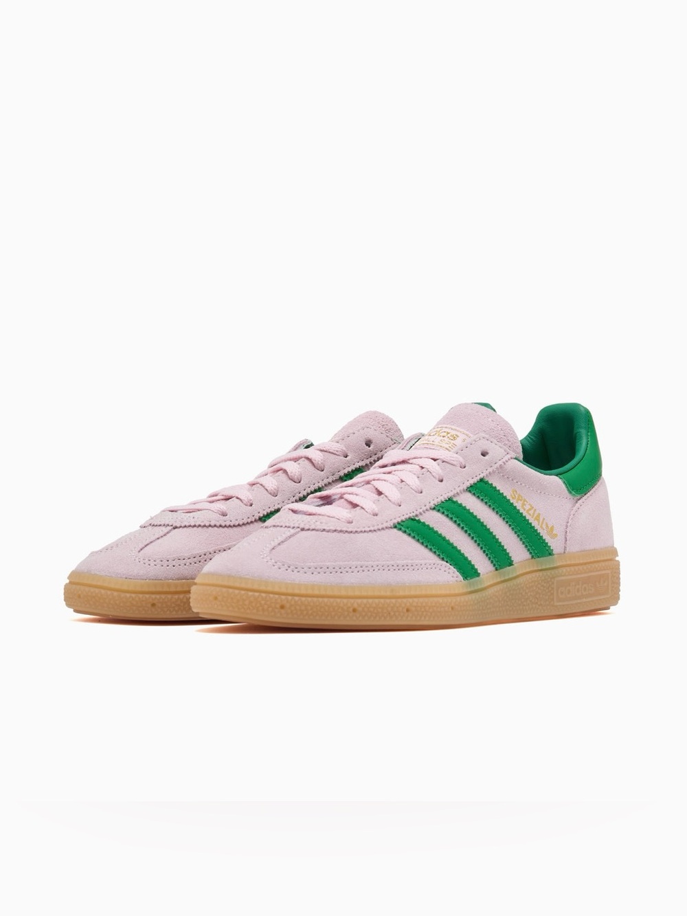 9.5-10 Adidas Handball Spezial 'Clear Pink Green' Women’s Shoes JR7347